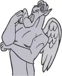 Hunchback Of Notre Dame Gargoyle Laverne Female Gargoyle Various Expressions - Filled Embroidery Design - 7075