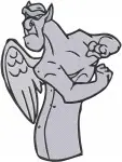 Hunchback Of Notre Dame Gargoyle Laverne Female Gargoyle Various Expressions - Filled Embroidery Design - 7076
