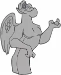 Hunchback Of Notre Dame Gargoyle Laverne Female Gargoyle Various Expressions - Filled Embroidery Design - 7077
