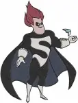 The Incredibles - Syndrome Buddy Pine Villain And Mirage His Assistant - Supervillain Scheming Poses - Filled Embroidery Design - 7094