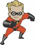 The Incredibles - Dash Parr The Super Speed Son - Energetic Running And Action Hero Kid Poses - Filled Embroidery Design - 7100