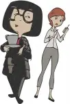 The Incredibles - Elastigirl Helen Parr Stretching And Edna Mode With Karen Voyd - Female Superheroes - Filled Embroidery Design - 7117