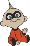 The Incredibles - Violet Parr School Girl - Jack Jack Baby - Frozone - Kari Mckeen Babysitter - Character - Filled Embroidery Design - 7120