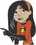 The Incredibles - Frozone Lucius Best - Violet Parr - Voyd Karen And Mirage - Supporting Superhero Cast - Filled Embroidery Design - 7124