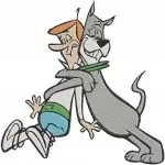 The Jetsons - George Jetson Elroy Jetson And Astro The Dog - Futuristic Family Hanna Barbera Coon - Filled Embroidery Design - 7131