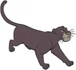 The Jungle Book - Bagheera The Panther Guardian Of Mowgli - Sleek Jungle Cat Poses Collection - Filled Embroidery Design - 7147