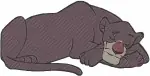 The Jungle Book - Bagheera The Panther Guardian Of Mowgli - Sleek Jungle Cat Poses Collection - Filled Embroidery Design - 7149