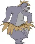 The Jungle Book - Baloo The Bear With Coconuts And Bananas - Happy Go Lucky Jungle Bear Life - Filled Embroidery Design - 7160