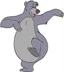 The Jungle Book - Baloo The Bear Fun Loving Poses - Dancing Floating And Relaxing In The Jungle - Filled Embroidery Design - 7163