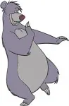 The Jungle Book - Baloo The Bear The Bare Necessities Singer - Dancing Floating And Happy Jungle Life Poses - Filled Embroidery Design - 7166