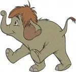 The Jungle Book - Colonel Hathi And Baby Elephant Hathi Jr - Elephant March Parade In The Jungle - Filled Embroidery Design - 7195