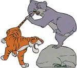 Disney Jungle Book Baloo Bear Shere Khan Tiger Mowgli Jungle Friends And Foe - Filled Embroidery Design - 7209