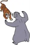 Disney Jungle Book Baloo Bear Shere Khan Tiger Mowgli Jungle Friends And Foe - Filled Embroidery Design - 7211