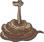 Disney Jungle Book Kaa The Snake King Louie Orangutan Jungle Characters - Filled Embroidery Design - 7213