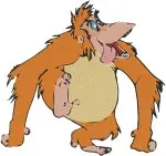 Disney Jungle Book Kaa The Snake King Louie Orangutan Jungle Characters - Filled Embroidery Design - 7216