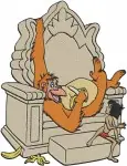 Disney Jungle Book Mowgli With King Louie On Throne Shere Khan Tiger Bundle - Filled Embroidery Design - 7225