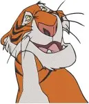 Disney Jungle Book Shere Khan The Tiger Various Menacing Poses Fearsome Villain Set - Filled Embroidery Design - 7230