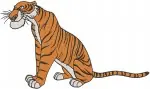 Disney Jungle Book Shere Khan Tiger Close Up Portraits Sitting Prowling Collection - Filled Embroidery Design - 7231