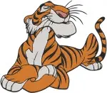Disney Jungle Book Shere Khan The Tiger Various Menacing Poses Fearsome Villain Set - Filled Embroidery Design - 7232