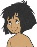 Disney Jungle Book Mowgli Man Cub Standing Close Up Portrait Bent Over Bundle - Filled Embroidery Design - 7252