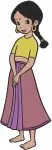Disney Jungle Book Mowgli And Shanti Village Girl Interacting Childhood Collection - Filled Embroidery Design - 7260
