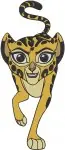Disney Lion Guard Bunga Honey Badger Fuli Cheetah Fastest Member Team - Filled Embroidery Design - 7274