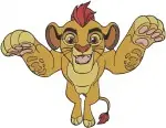 Disney Lion Guard Kion Lion Prince Leader Roar Of The Elders Action Poses Set - Filled Embroidery Design - 7280