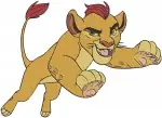 Disney Lion Guard Kion Lion Prince With Bunga Honey Badger Best Friends Collection - Filled Embroidery Design - 7284