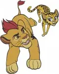 Disney Lion Guard Kion Bunga Ono Keenest Of Sight Nala Queen Characters - Filled Embroidery Design - 7293