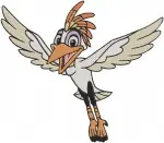 Disney Lion Guard Ono The Egret Keenest Of Sight Simba King Lion Flying Designs - Filled Embroidery Design - 7295