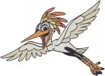 Disney Lion Guard Ono The Egret Keenest Of Sight Simba King Lion Flying Designs - Filled Embroidery Design - 7296