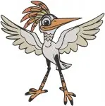 Disney Lion Guard Ono The Egret Keenest Of Sight Simba King Lion Flying Designs - Filled Embroidery Design - 7297