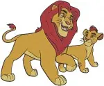 Disney Lion Guard Ono Egret Simba King With Kion Son Pride Lands Royalty - Filled Embroidery Design - 7300