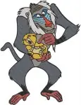 Disney Lion Guard Rafiki Mandrill Shaman Presenting Kion And Simba Wisdom Bundle - Filled Embroidery Design - 7303