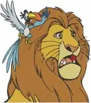 Disney Lion Guard Simba King Rafiki Presenting Pumbaa Timon Zazu On Head - Filled Embroidery Design - 7312