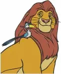 Disney Lion Guard Simba King Rafiki Presenting Pumbaa Timon Zazu On Head - Filled Embroidery Design - 7313