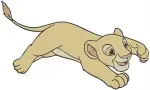 The Lion King Nala Adult Lioness Walking Sitting And Cub Playing Poses - Filled Embroidery Design - 7319