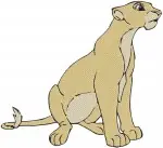 The Lion King Nala Lioness Cub And Adult Sitting Running And Posing Views - Filled Embroidery Design - 7323
