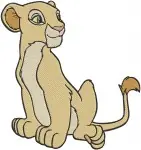 The Lion King Simba Cub Various Adorable Sitting Walking And Looking Poses - Filled Embroidery Design - 7326