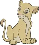 The Lion King Simba Cub Various Adorable Sitting Walking And Looking Poses - Filled Embroidery Design - 7327