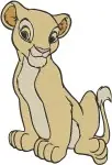 The Lion King Simba Cub Young Lion Running Sitting And With Butterfly Playful - Filled Embroidery Design - 7330