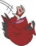 The Lion King Pumbaa Whog Various Poses Falling Standing Thoughtful Running - Filled Embroidery Design - 7337