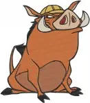 The Lion King Pumbaa Whog Various Expressive Portraits And Headshots - Filled Embroidery Design - 7344