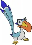 The Lion King Zazu Red Billed Hornbill Various Flying And Perched Character Poses - Filled Embroidery Design - 7367