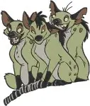 The Lion King Hyena Trio Shenzi Banzai Ed Group And Scar Villainous Lion Walking - Filled Embroidery Design - 7378