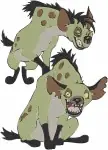 The Lion King Hyena Trio Shenzi Banzai Ed Group And Scar Villainous Lion Walking - Filled Embroidery Design - 7379