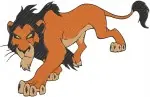The Lion King Hyena Trio Shenzi Banzai Ed Group And Scar Villainous Lion Walking - Filled Embroidery Design - 7380