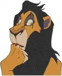 The Lion King Scar Portraits Shenzi With Simba Cub And Scar With Simba Cub Scenes - Filled Embroidery Design - 7388