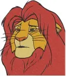 The Lion King Mufasa Majestic Lion King Various Standing Poses And Portraits - Filled Embroidery Design - 7398