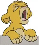 The Lion King Simba Cub Young Lion Roaring Playing Pouncing And Sitting Poses - Filled Embroidery Design - 7403
